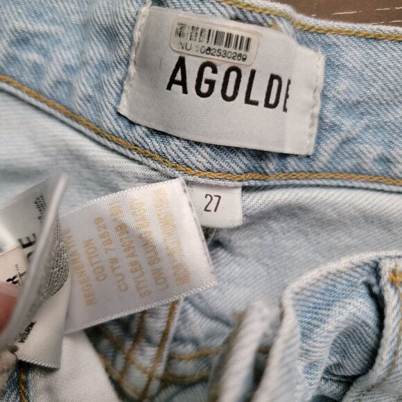 Agolde Light Blue Wide Leg Jeans - Picture 4 of 8
